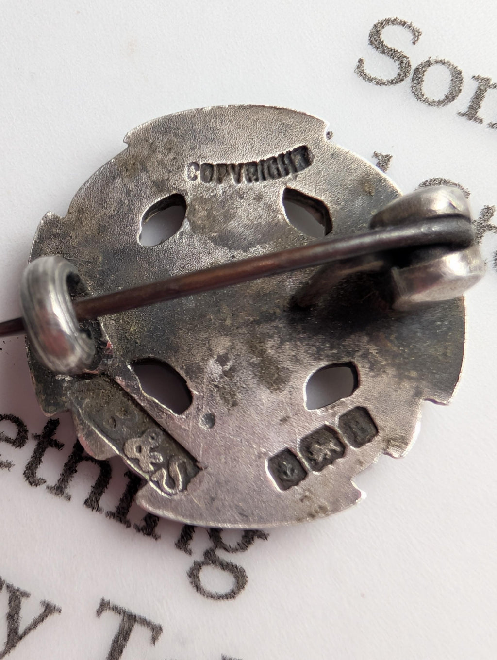 Antique Sterling Silver Wesley Guild Brooch, 1926 Birmingham Hallmark Methodist Badge, One Heart One Way Maltese Cross Pin, Fraternal __etsy:8168293303