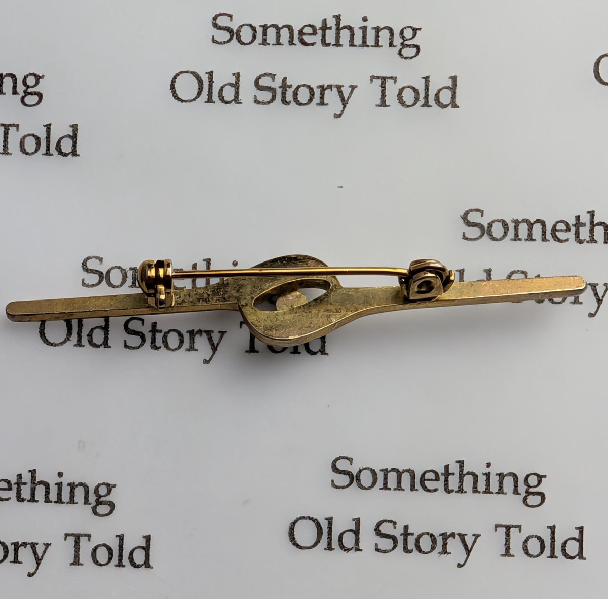 Set of 3 Vintage Gold Tone Bar Brooches | Faux Pearl Crystal Lapel Pins __etsy:8032832353