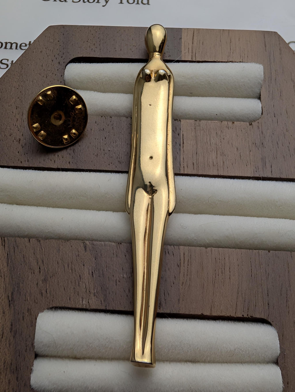 Vintage Gold-Toned Stylized Female Figure Brooch – Abstract Body Art Jewelry __etsy:7976862256