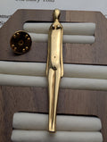 Vintage Gold-Toned Stylized Female Figure Brooch – Abstract Body Art Jewelry __etsy:7976862256