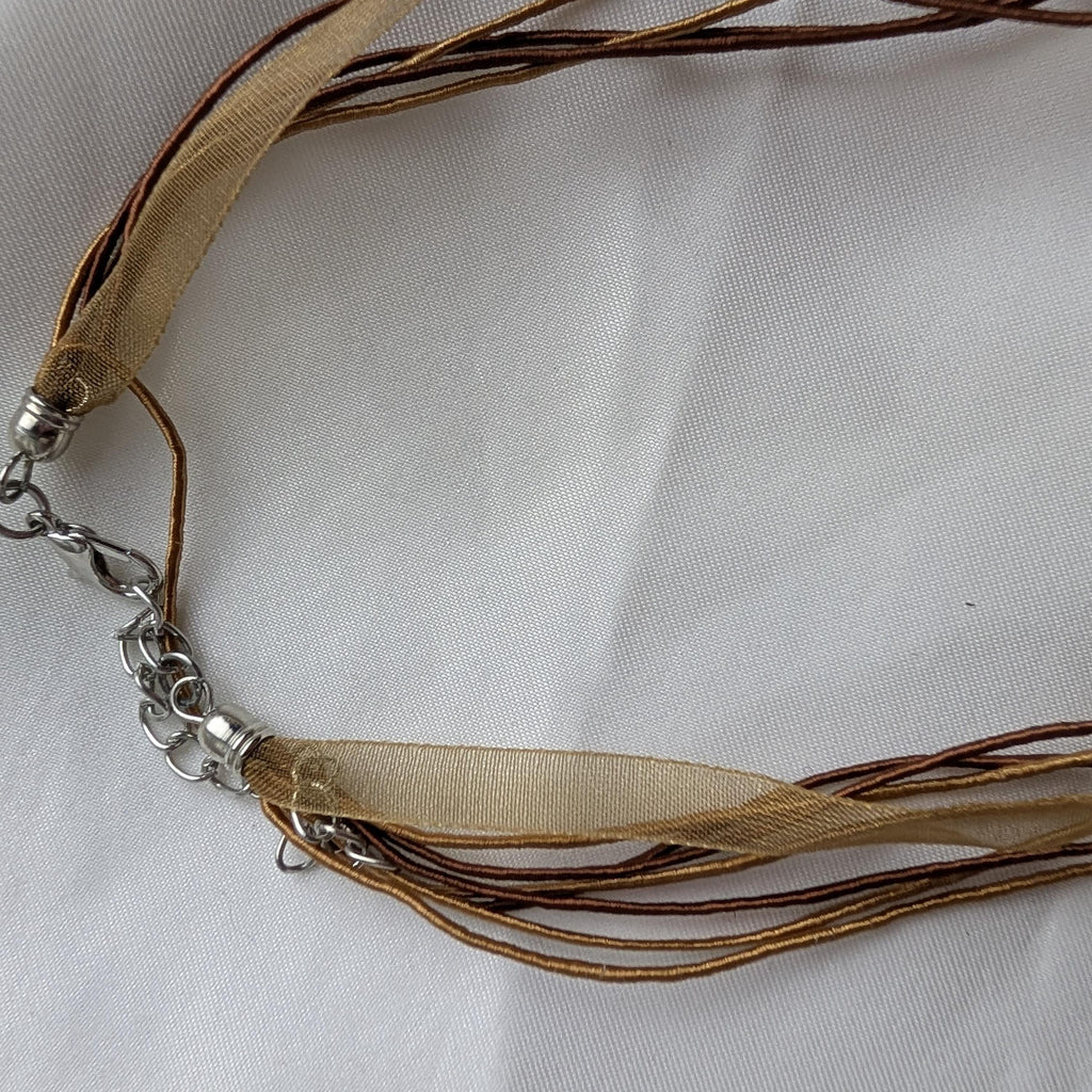 Vintage Murano Style Glass Heart Pendant Necklace, Y2K Aventurine Lampwork, Boho Ribbon Choker __etsy:8092390380