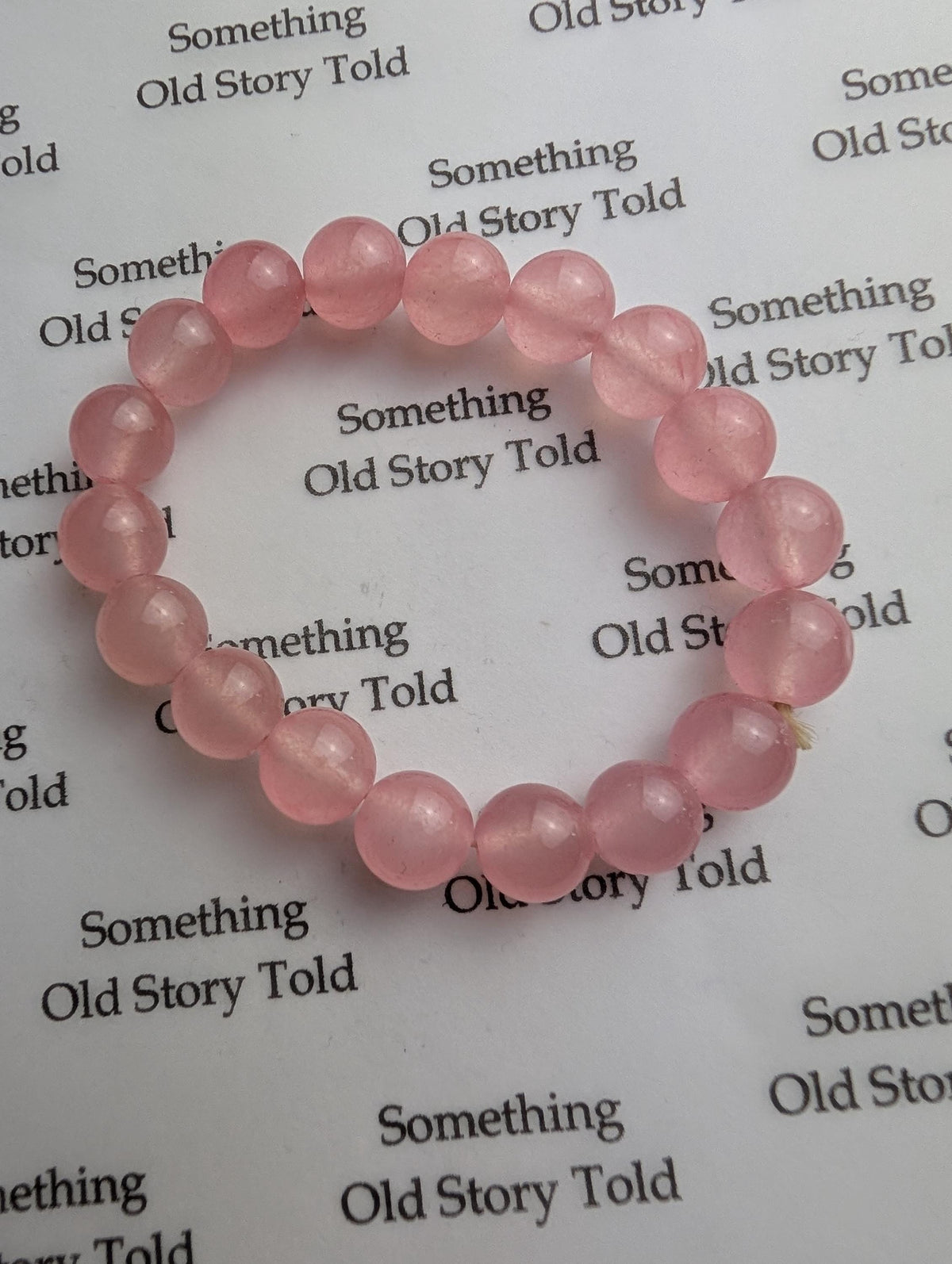 Vintage Rose Pink Glass Bead Bracelet – 80s 90s Translucent Pastel Bracelet __etsy:8065719559