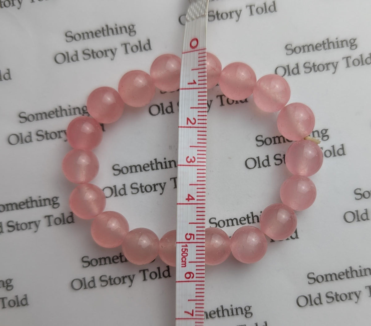 Vintage Rose Pink Glass Bead Bracelet – 80s 90s Translucent Pastel Bracelet __etsy:8017802180