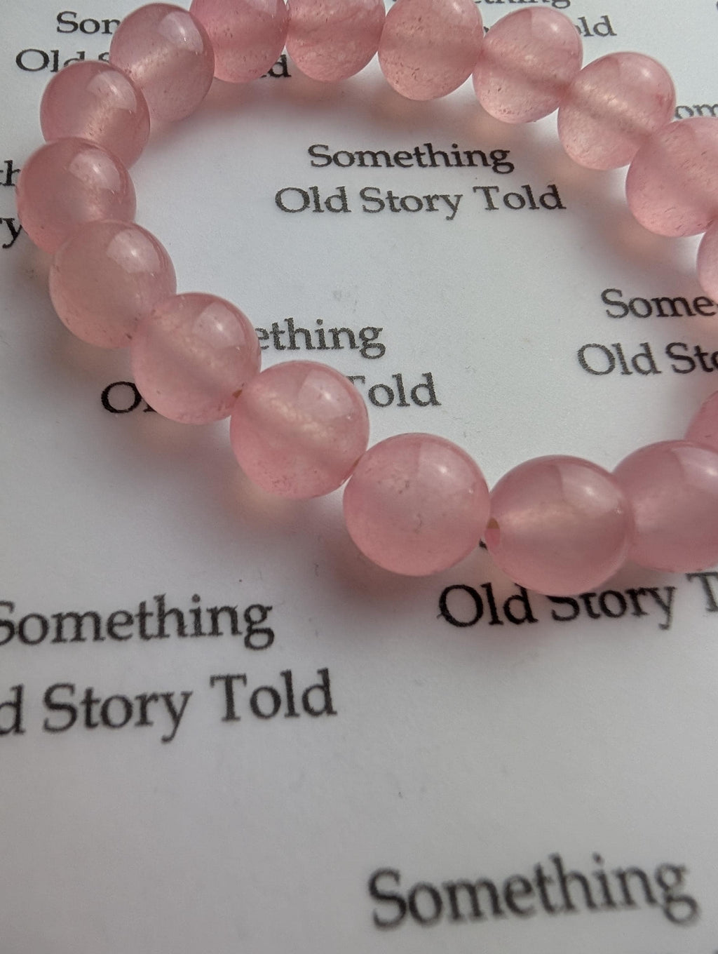 Vintage Rose Pink Glass Bead Bracelet – 80s 90s Translucent Pastel Bracelet __etsy:8065719569