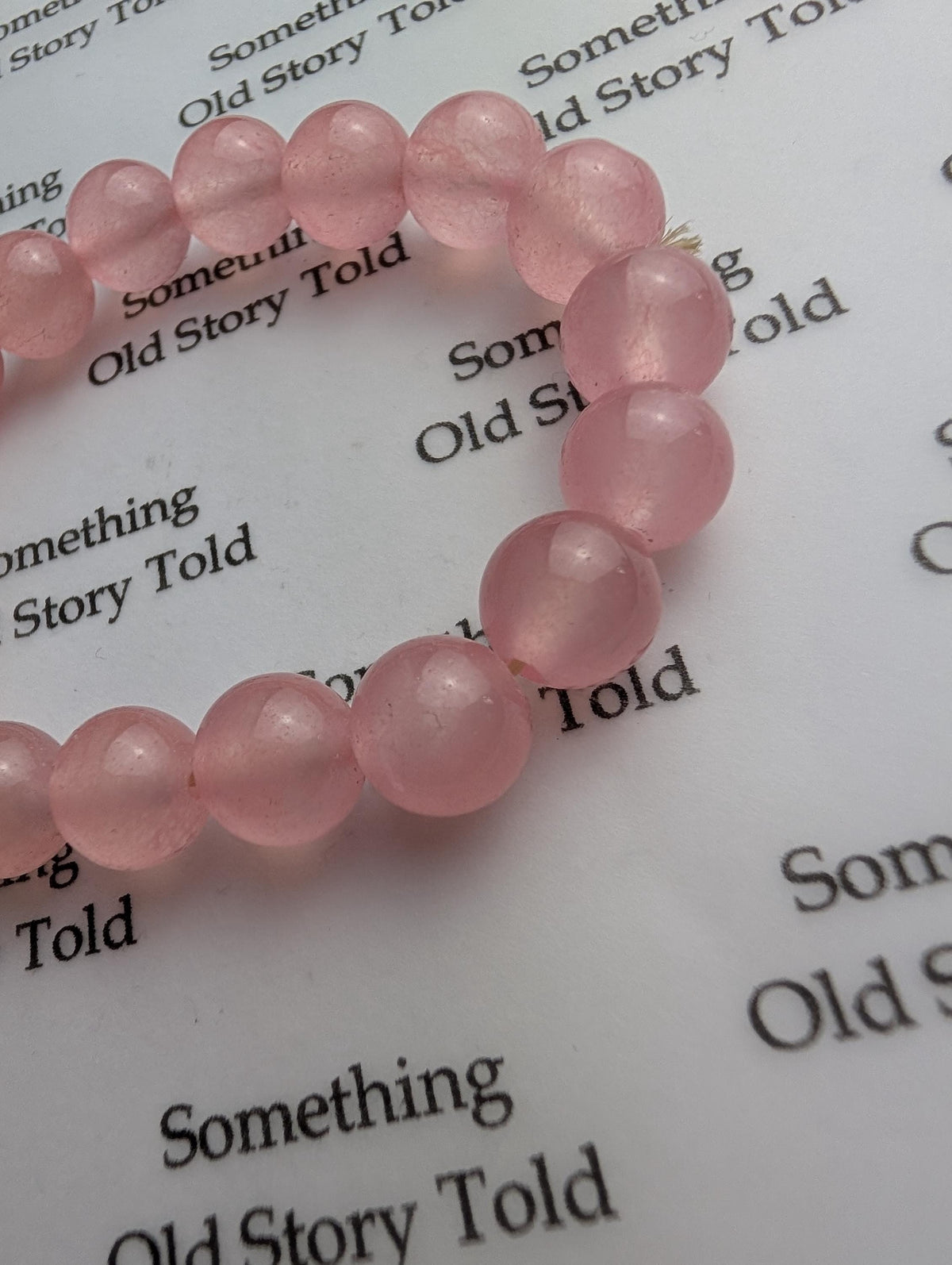 Vintage Rose Pink Glass Bead Bracelet – 80s 90s Translucent Pastel Bracelet __etsy:8017802198