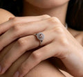Vintage Sterling Silver Smoky Quartz Halo Ring | Ornate Oval Gemstone Cocktail Ring __etsy:8103563335