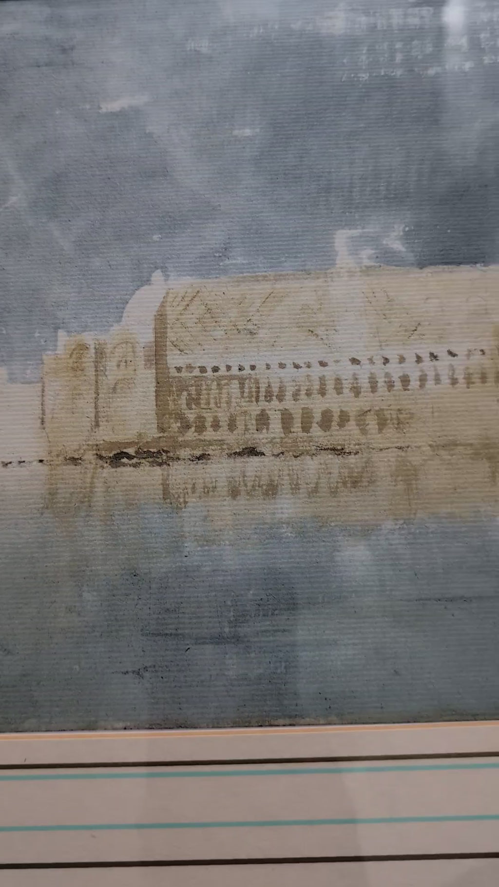Framed J.M.W. Turner Watercolour Print – 'Venice: The Campanile and the Palace of the Doge' in Distressed Gilt Frame