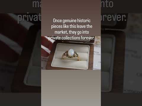 Vintage 9ct Solid Gold Opal Solitaire Ring Size L / US 5.75, Art Nouveau Filigree Scroll Shoulders, October Birthstone Heirloom Promise Ring