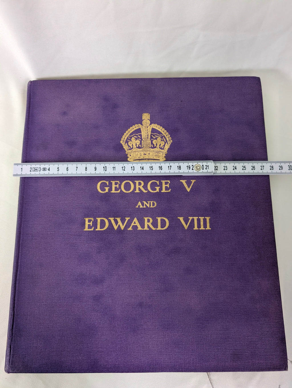 1936 George V and Edward VIII: A Royal Souvenir – Hardcover Pre-Abdication Commemorative Book in Gilt Royal Purple Cloth