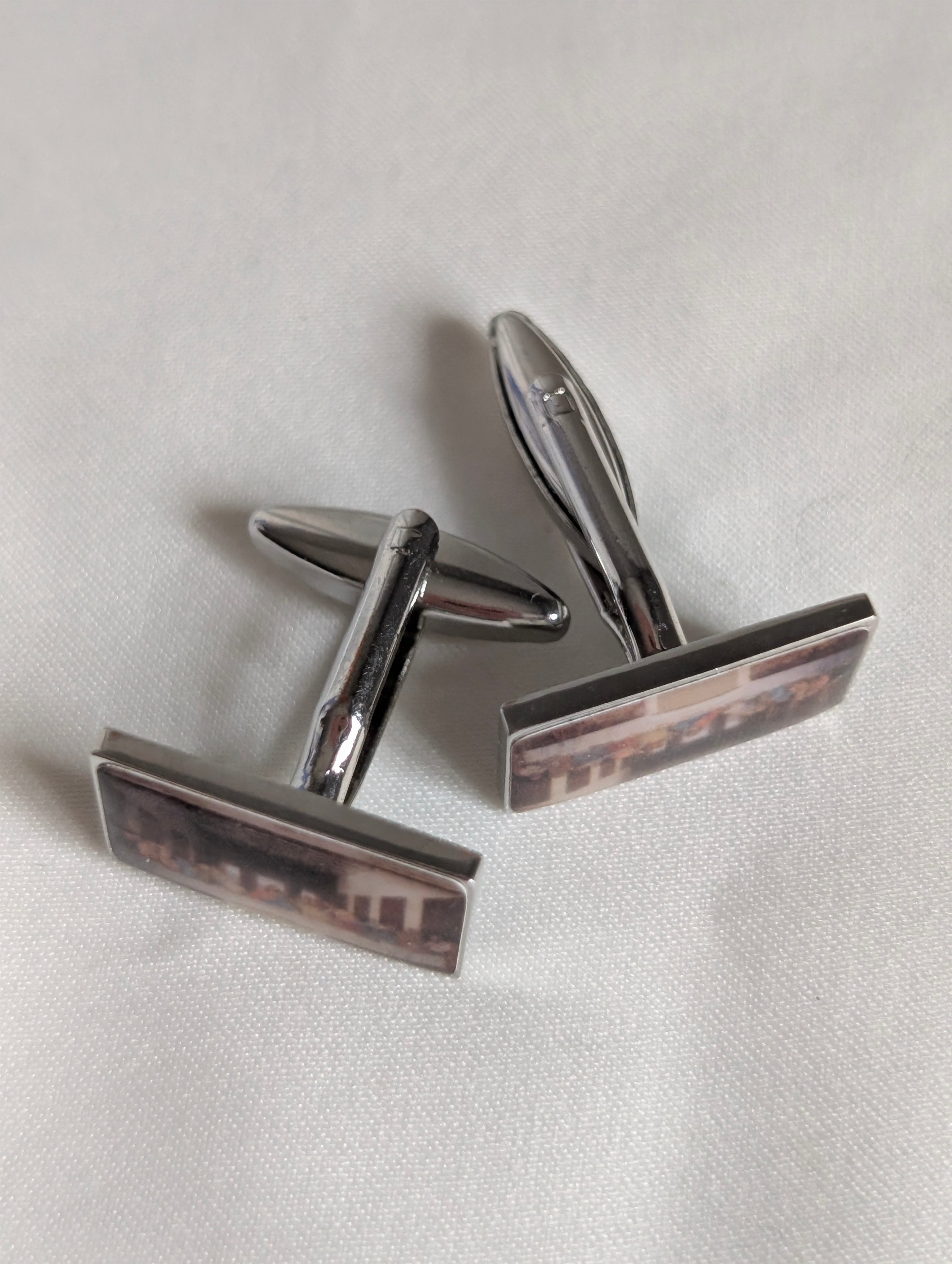 The Last Supper Cufflinks Leonardo Da Vinci Art Cufflinks, Religious Christian Faith Shirt Accessories, Mens Renaissance Art
