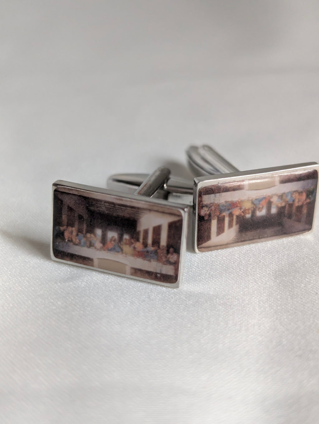 The Last Supper Cufflinks Leonardo Da Vinci Art Cufflinks, Religious Christian Faith Shirt Accessories, Mens Renaissance Art