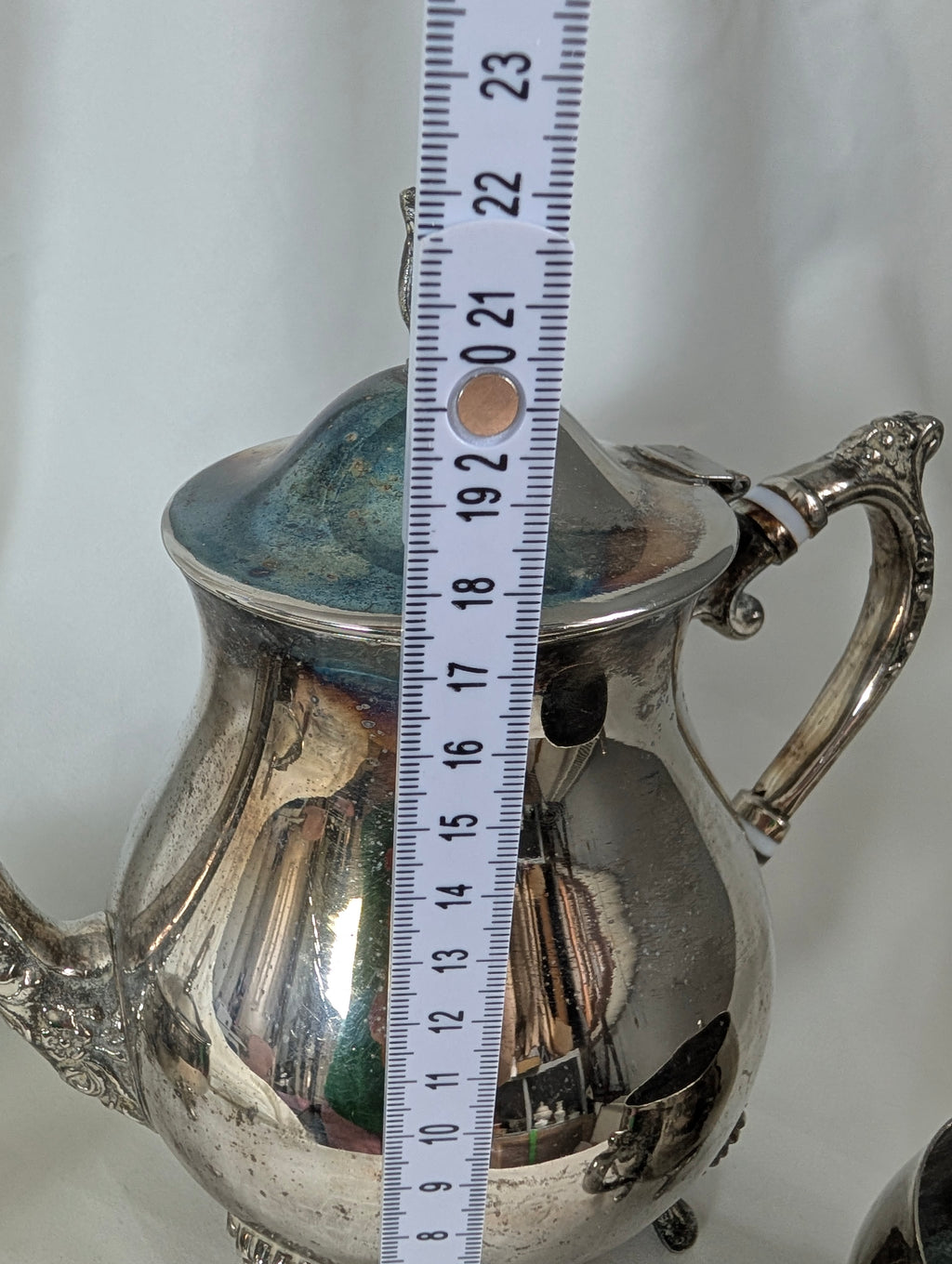 Vintage Sheffield Silver Plated 3-Piece Tea Service – Rococo Style Teapot, Lidded Sugar Bowl & Milk Jug on Cabriole Feet