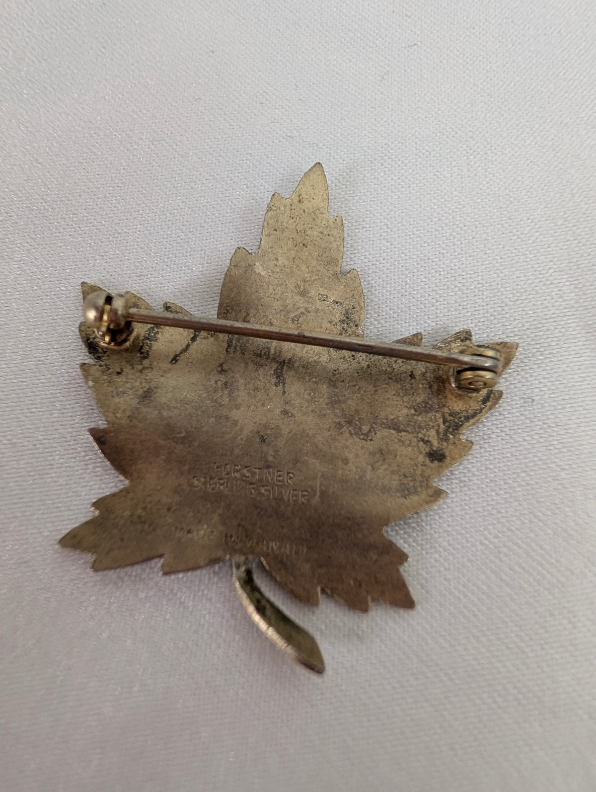 Vintage Forstner Sterling Silver Maple Leaf Brooch, 1940s Mid Century Canadian Leaf Pin, Nature Jewelry Gift, Made in Canada