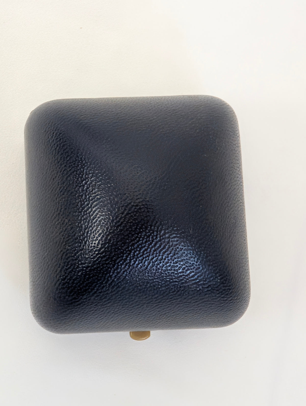 Vintage Ring Box Black Domed Leatherette Jewellers Box, WF Goldstraw Goldsmith Leek Staffordshire, Antique Engagement Ring Display Box