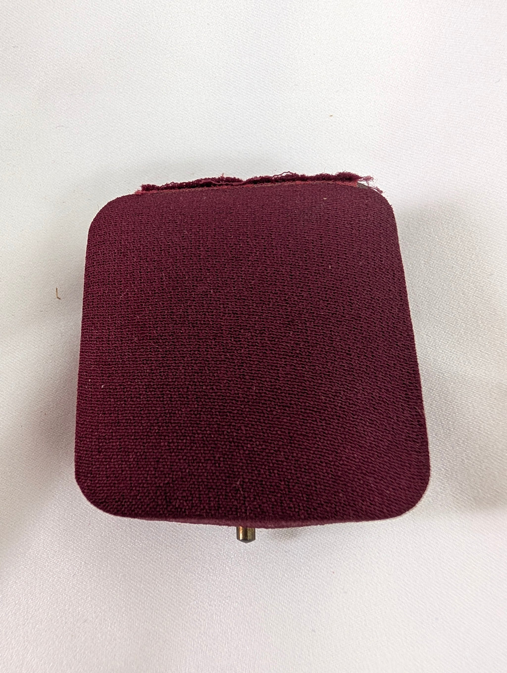 Antique Lotus Pearls Jewellery Box, Vintage 1930s Burgundy Earring Box, English Presentation Case, Push Button Clasp