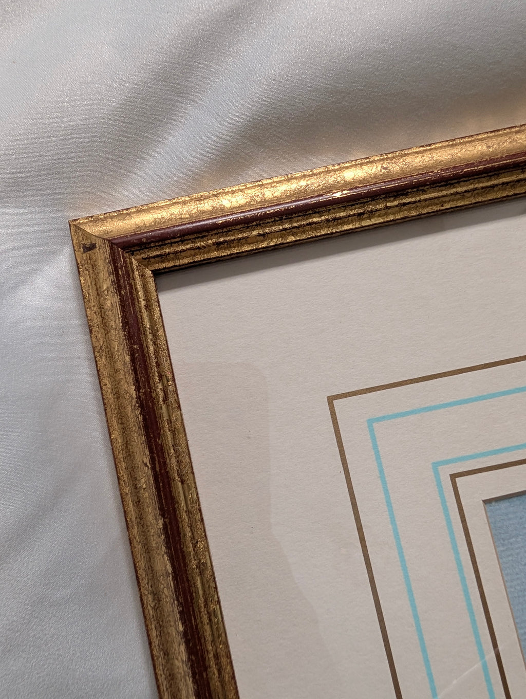 Framed J.M.W. Turner Watercolour Print – 'Venice: The Campanile and the Palace of the Doge' in Distressed Gilt Frame