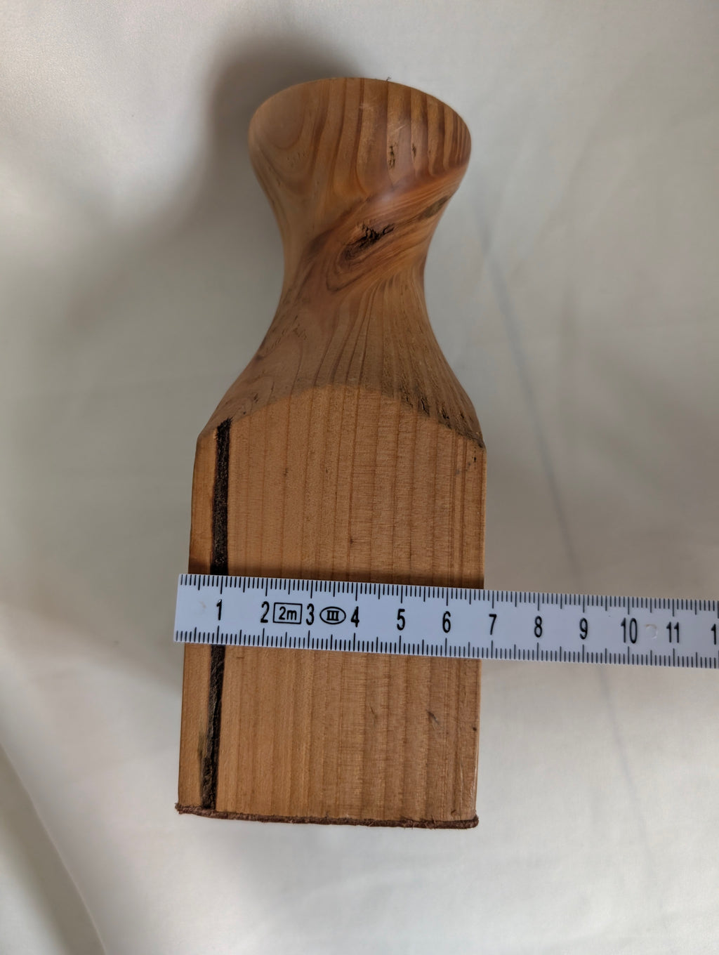 Hand Turned Wooden Vase with Natural Grain | Geometric Base Artisan Wood Vessel | Rustic Modern Organic Home Decor Gift