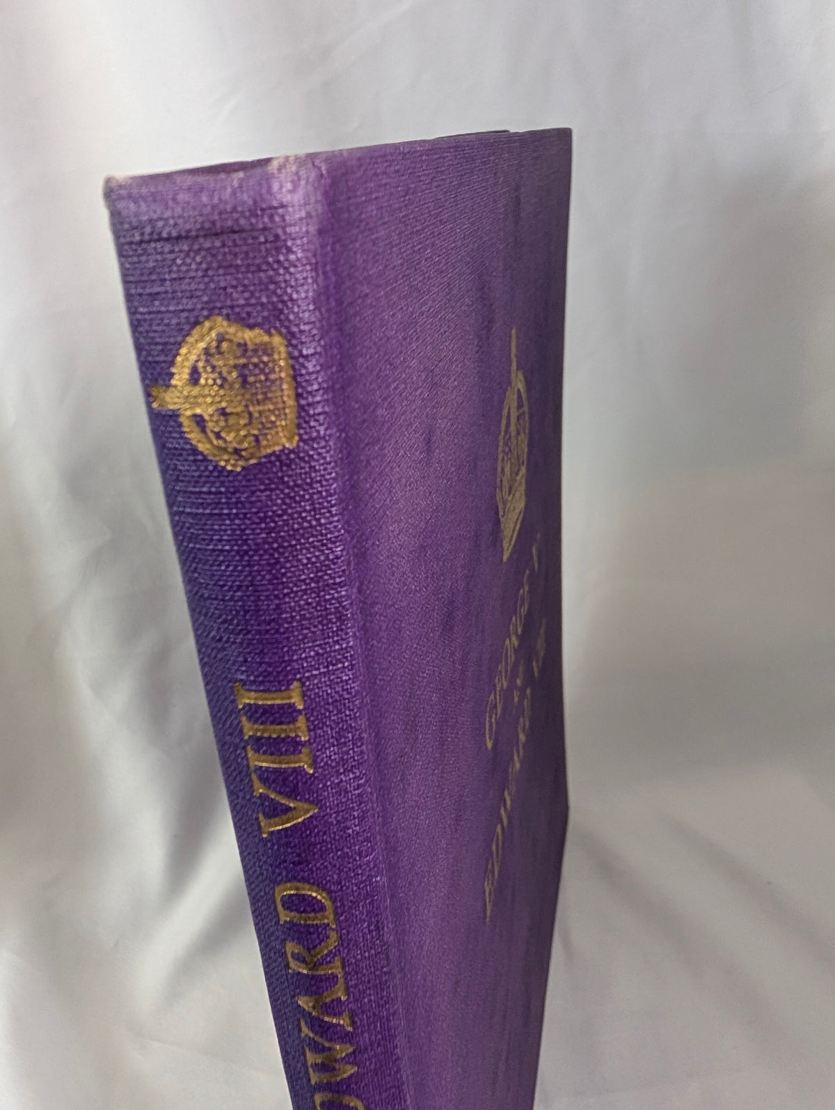 1936 George V and Edward VIII: A Royal Souvenir – Hardcover Pre-Abdication Commemorative Book in Gilt Royal Purple Cloth