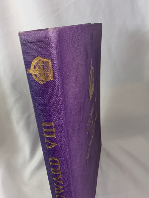 1936 George V and Edward VIII: A Royal Souvenir – Hardcover Pre-Abdication Commemorative Book in Gilt Royal Purple Cloth