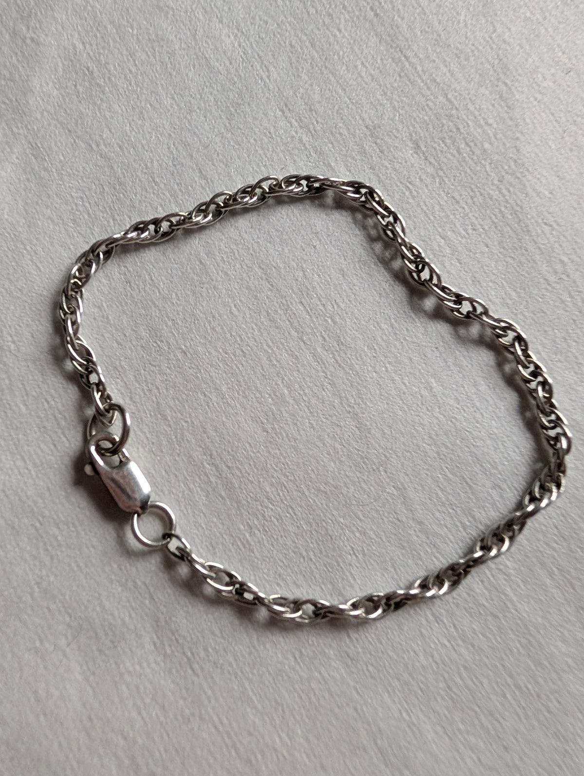 Vintage Sterling Silver Diamond Cut Chain Bracelet, 925 Textured Sparkle Link Bracelet, Minimalist Layering Chain, 7 Inch Everyday Gift