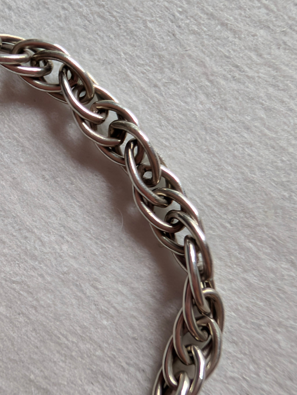 Vintage Sterling Silver Diamond Cut Chain Bracelet, 925 Textured Sparkle Link Bracelet, Minimalist Layering Chain, 7 Inch Everyday Gift