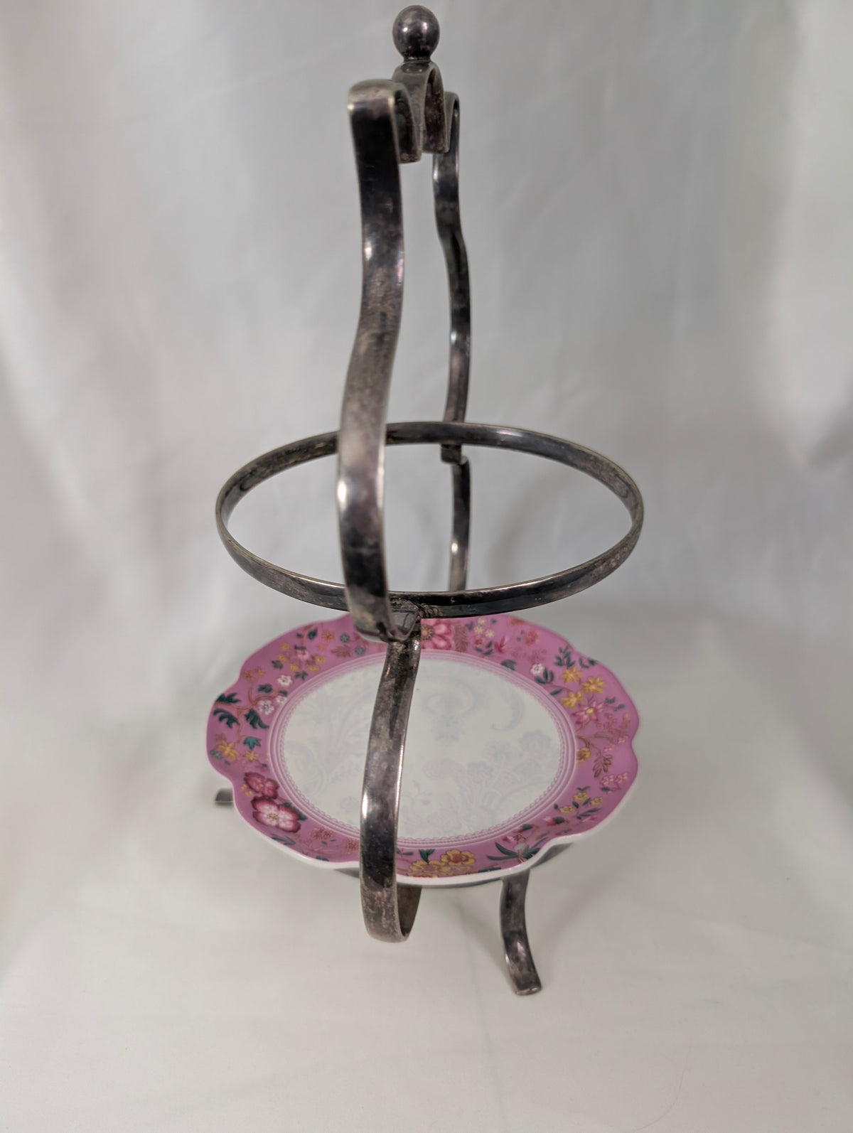 Antique Silver Plate 2 Tier Cake Stand Frame, Victorian Art Nouveau EPNS Afternoon Tea Wire Tiered Server, Tableware Decor
