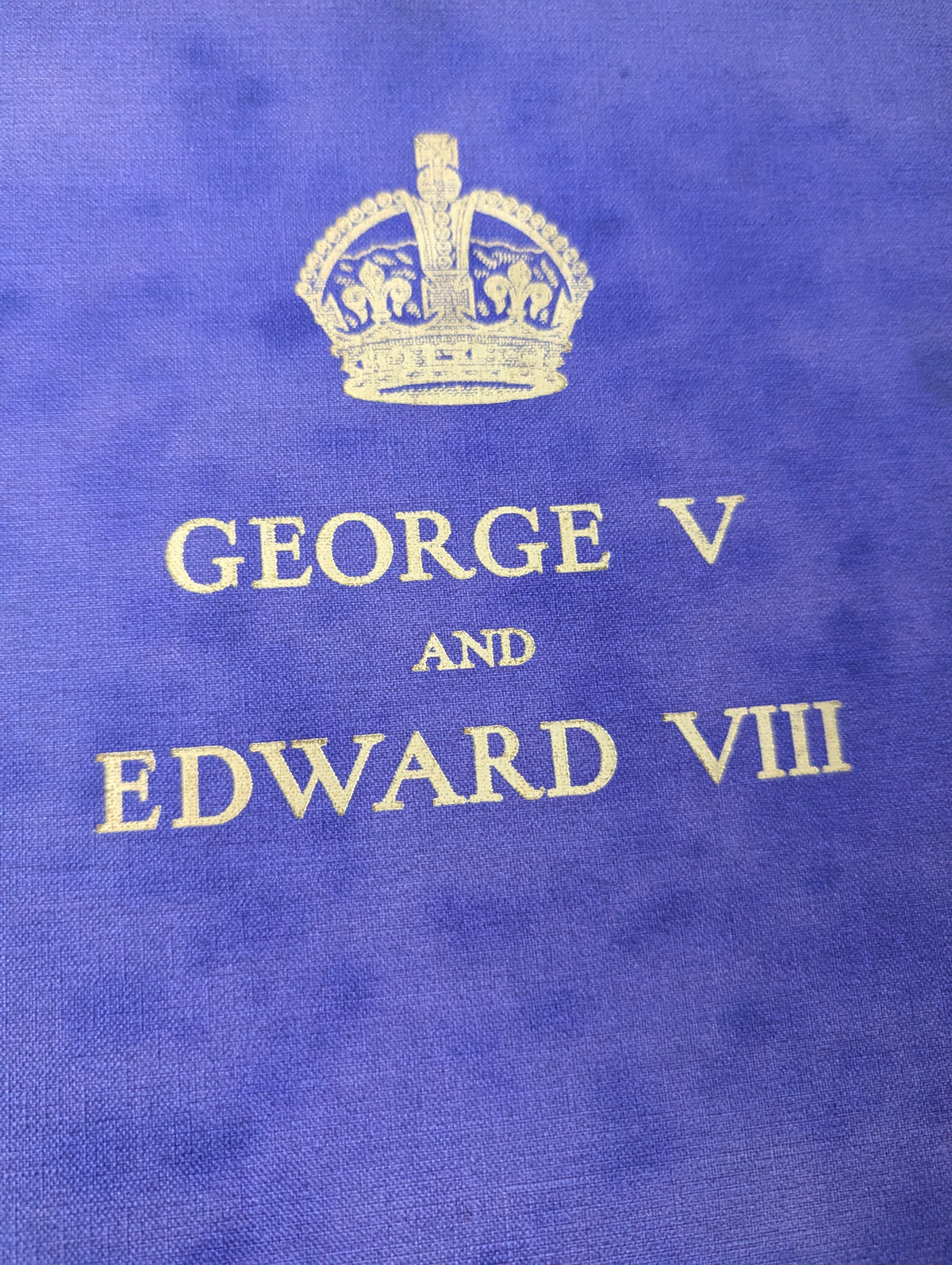 1936 George V and Edward VIII: A Royal Souvenir – Hardcover Pre-Abdication Commemorative Book in Gilt Royal Purple Cloth