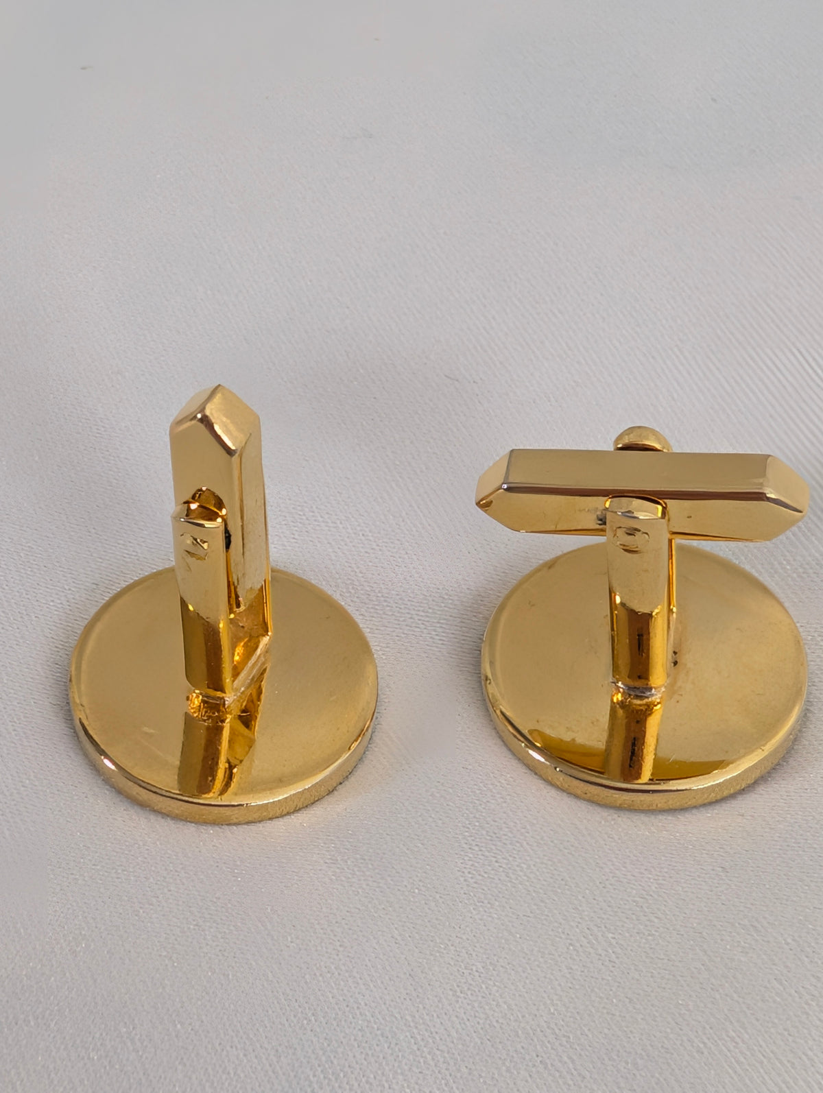 Vintage Gold Tone Initial G Cufflinks, Sunburst Etched Round Monogram Cuff Links, Mid Century Groom Wedding Gift