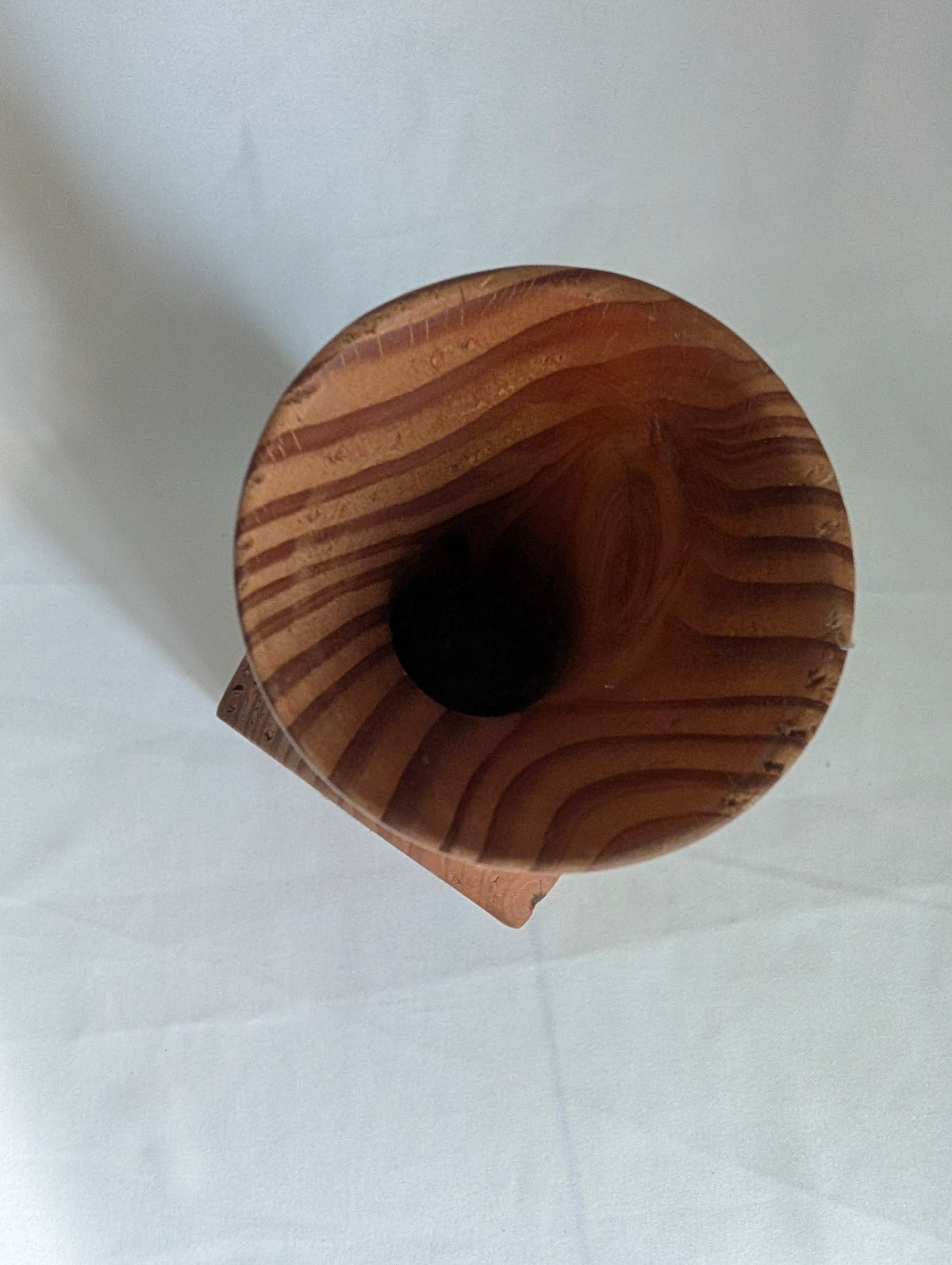 Hand Turned Wooden Vase with Natural Grain | Geometric Base Artisan Wood Vessel | Rustic Modern Organic Home Decor Gift
