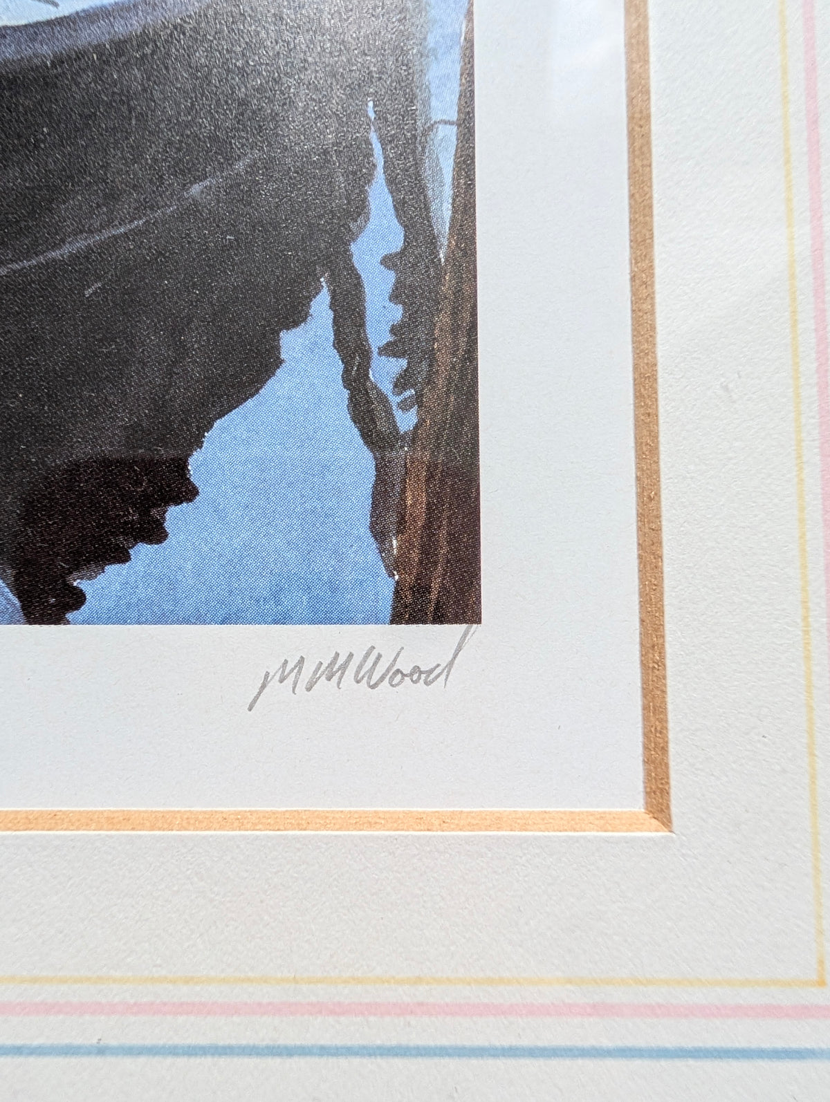 Michael MacDonagh Wood Signed Limited Edition Print 'Rio Del Tintor' – Framed Venetian Canal Watercolour in Moulded Gilt Frame