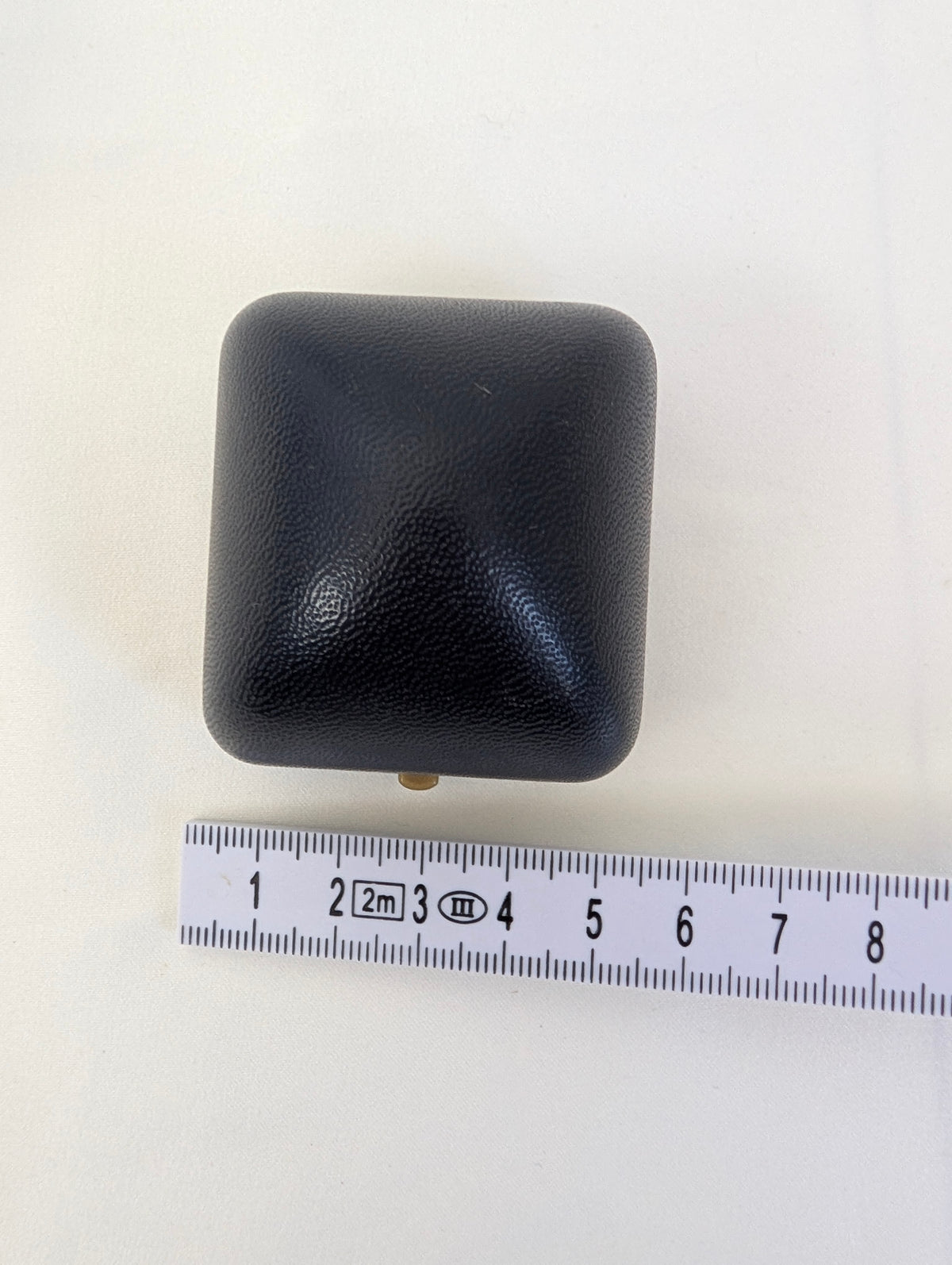 Vintage Ring Box Black Domed Leatherette Jewellers Box, WF Goldstraw Goldsmith Leek Staffordshire, Antique Engagement Ring Display Box