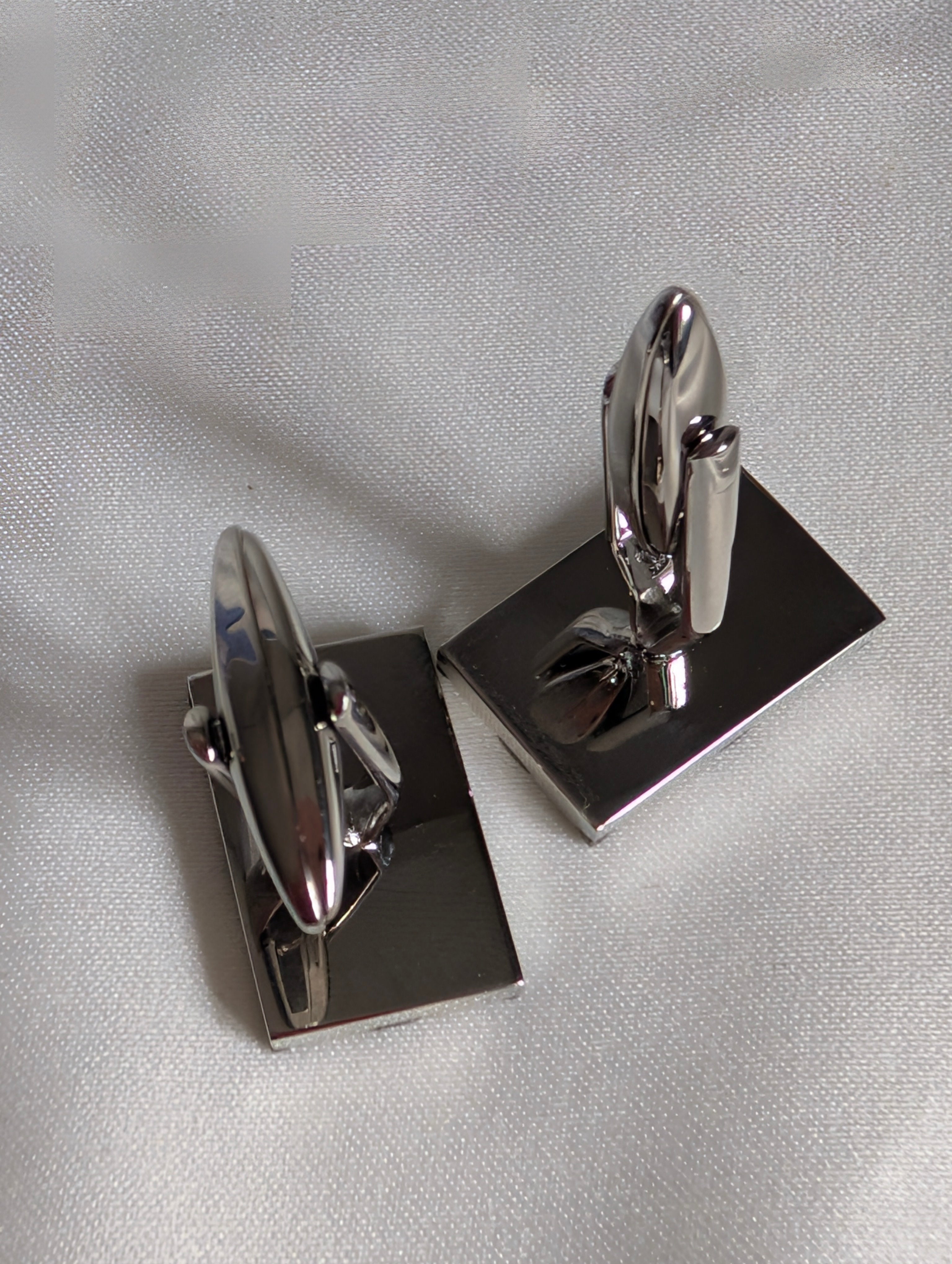Silver Union Jack Cufflinks, British Flag Gunmetal Cuff Links, Modern Mens Formal Suit Accessories