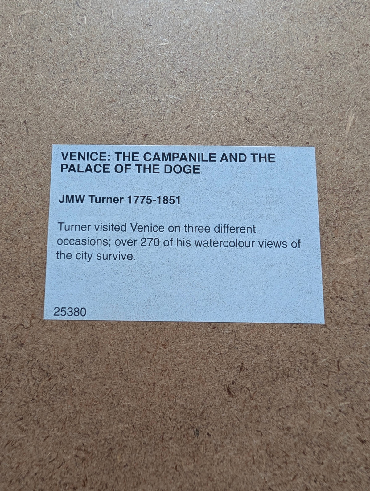 Framed J.M.W. Turner Watercolour Print – 'Venice: The Campanile and the Palace of the Doge' in Distressed Gilt Frame