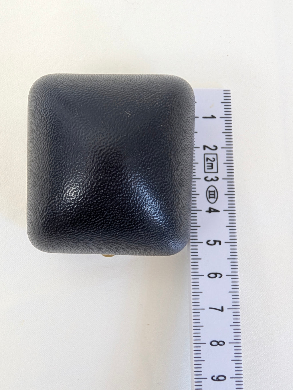 Vintage Ring Box Black Domed Leatherette Jewellers Box, WF Goldstraw Goldsmith Leek Staffordshire, Antique Engagement Ring Display Box