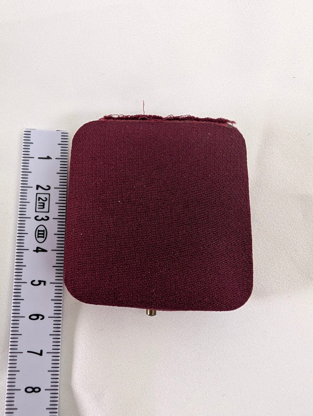 Antique Lotus Pearls Jewellery Box, Vintage 1930s Burgundy Earring Box, English Presentation Case, Push Button Clasp