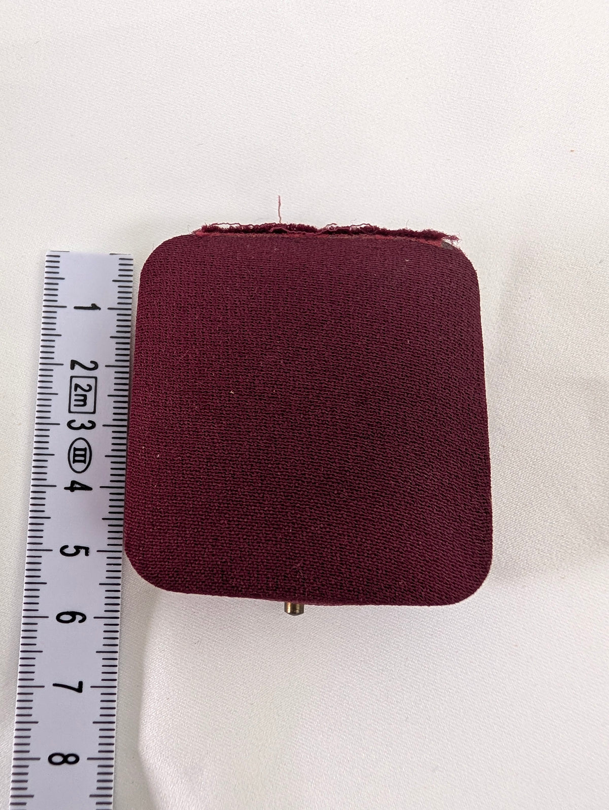 Antique Lotus Pearls Jewellery Box, Vintage 1930s Burgundy Earring Box, English Presentation Case, Push Button Clasp