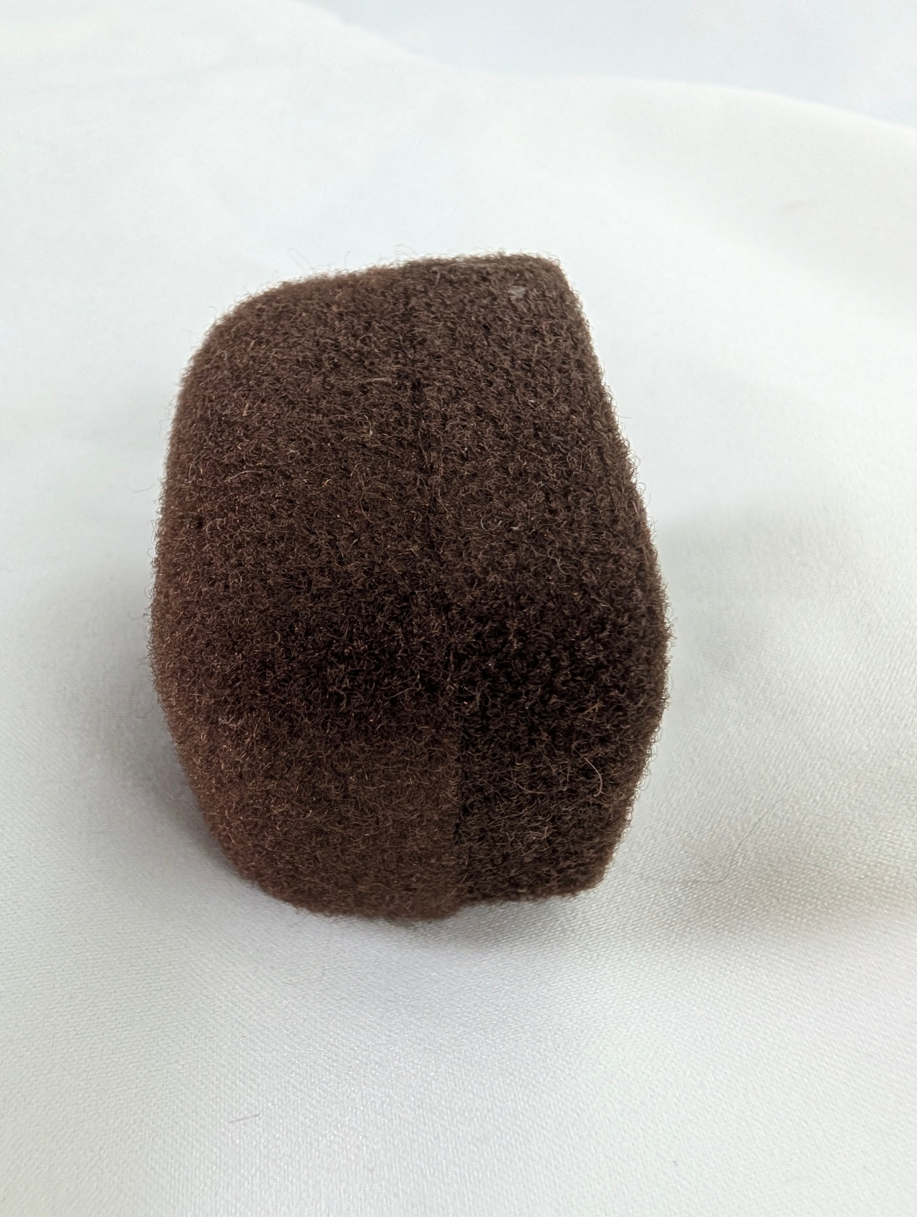 Vintage Ring Box Brown Velvet, Africa Crafts Jersey Jewellers Presentation Case, Small Earring Box, Antique Style Proposal Display Box