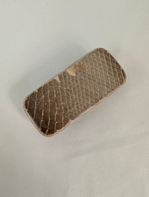 Antique 1904 Jewellery Box, Edwardian Brooch Presentation Case, Textured Cardboard Velvet Bar Pin Box, Dated Christmas Gift Keepsake Box