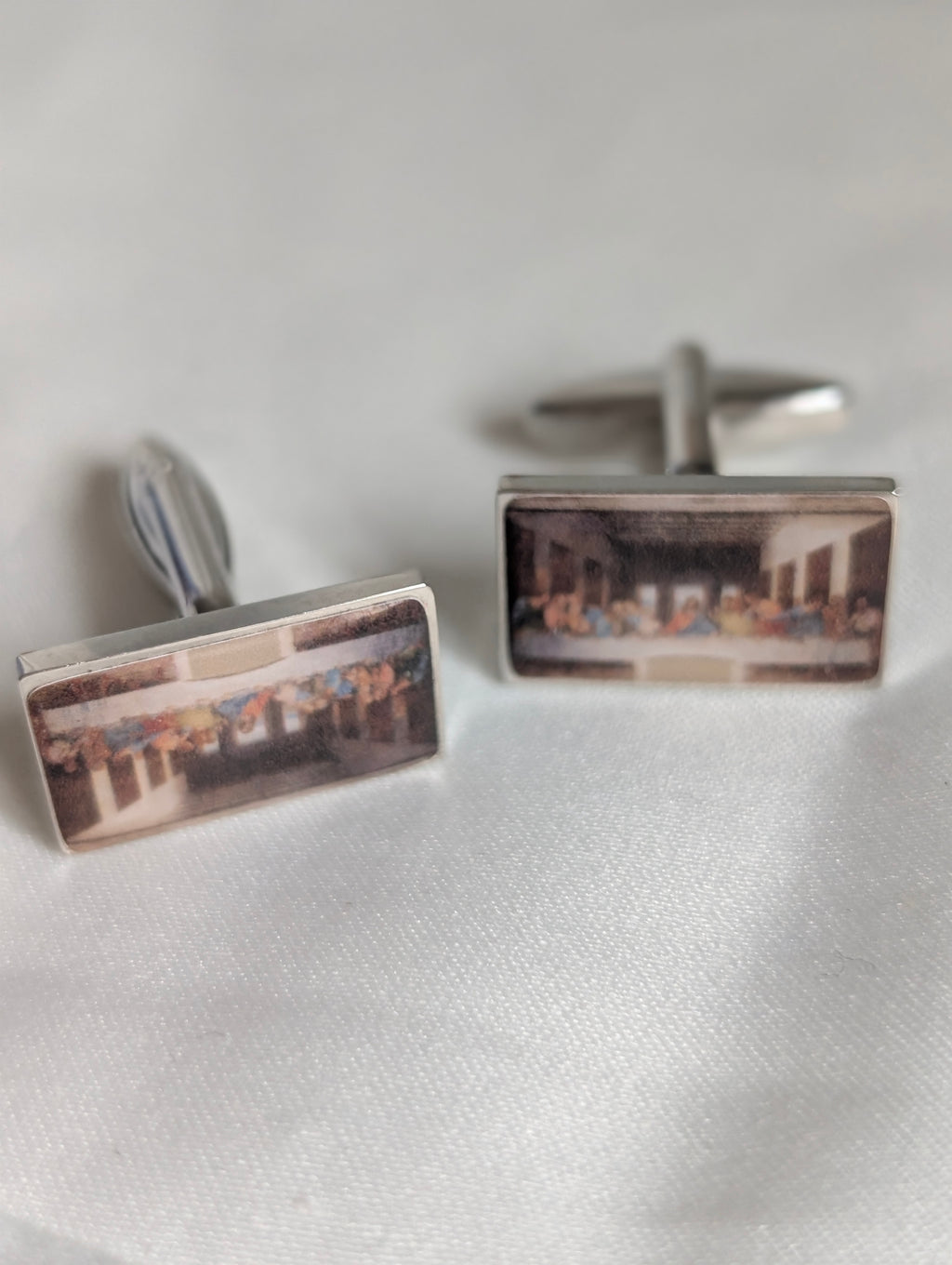 The Last Supper Cufflinks Leonardo Da Vinci Art Cufflinks, Religious Christian Faith Shirt Accessories, Mens Renaissance Art